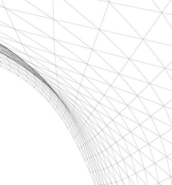 Mimari sanat konseptinde soyut çizgiler, minimum geometrik şekiller. 