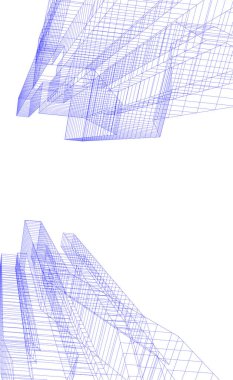 Mimari sanat konseptinde soyut çizgiler, minimum geometrik şekiller. 