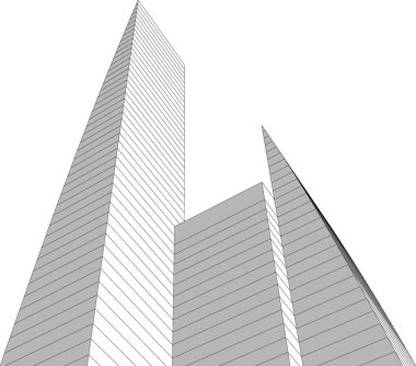 Mimari sanat konseptinde soyut çizgiler, minimum geometrik şekiller. 