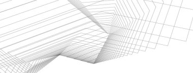 Arkaplanda mimari bina 3d illüstrasyon