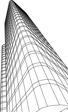 Mimari sanat konseptinde soyut çizgiler, minimum geometrik şekiller.