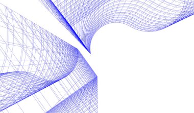 Mimari sanat konseptinde soyut çizgiler, minimum geometrik şekiller.