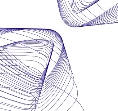 Mimari sanat konseptinde soyut çizgiler, minimum geometrik şekiller. 