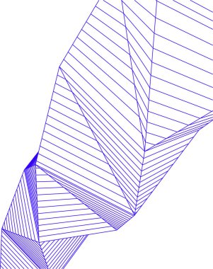 Mimari sanat konseptinde soyut çizgiler, minimum geometrik şekiller. 