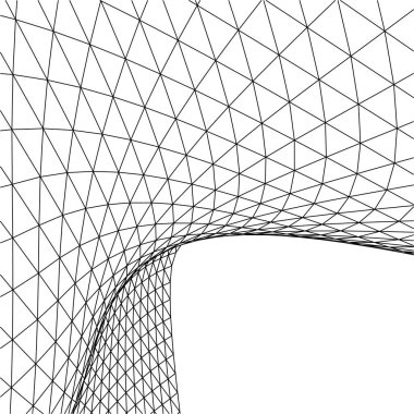 Mimari sanat konseptinde soyut çizgiler, minimum geometrik şekiller. 
