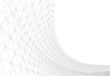 Mimari sanat konseptinde soyut çizgiler, minimum geometrik şekiller. 