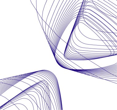 Mimari sanat konseptinde soyut çizgiler, minimum geometrik şekiller.