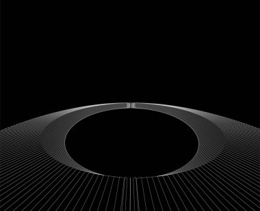 Mimari sanat konseptinde soyut çizgiler, minimum geometrik şekiller.