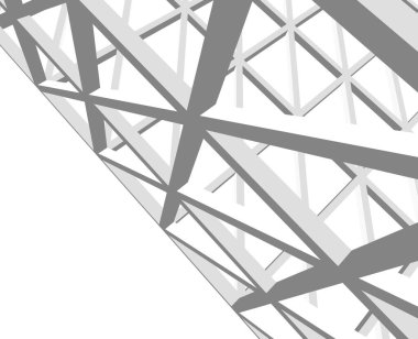 Mimari sanat konseptinde soyut çizgiler, minimum geometrik şekiller. 