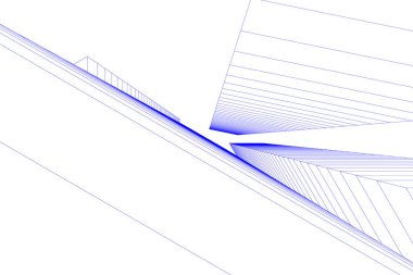 Mimari sanat konseptinde soyut çizgiler, minimum geometrik şekiller. 