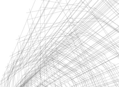 Mimari sanat konseptinde soyut çizgiler, minimum geometrik şekiller. 