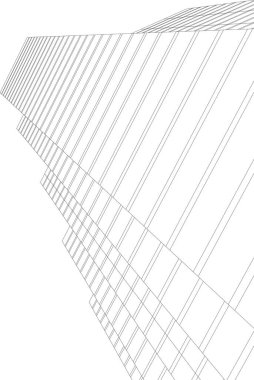 Mimari sanat konseptinde soyut çizgiler, minimum geometrik şekiller. 