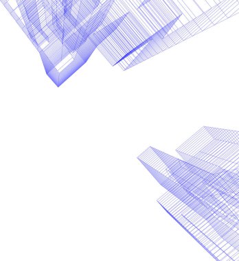 Mimari sanat konseptinde soyut çizgiler, minimum geometrik şekiller. 