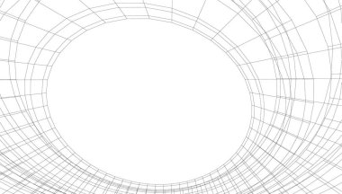 Mimari sanat konseptinde soyut çizgiler, minimum geometrik şekiller. 