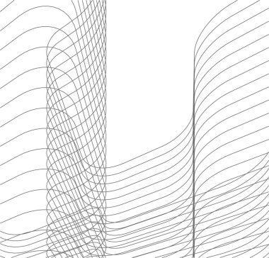 Mimari sanat konseptinde soyut çizgiler, minimum geometrik şekiller. 