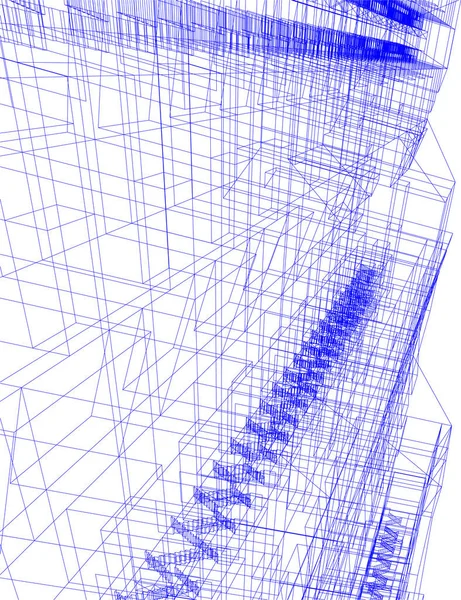 Linhas Abstratas Desenho Conceito Arte Arquitetônica Formas Geométricas Mínimas — Vetor de Stock