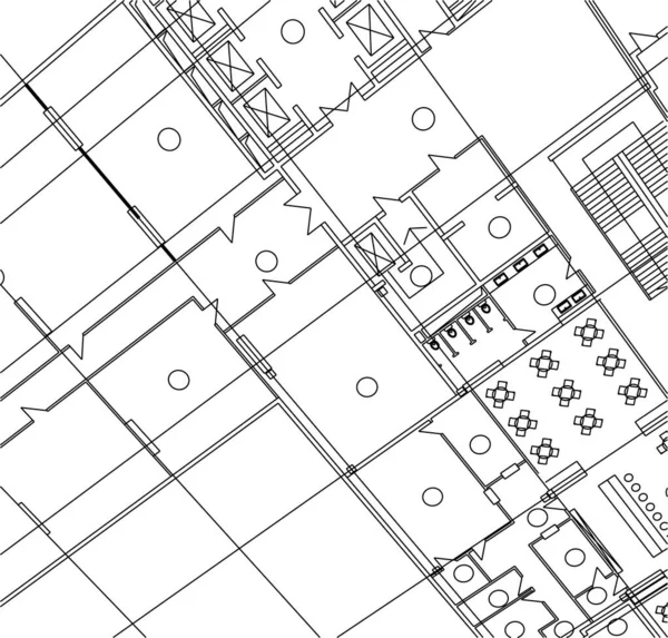 Architectuur Gebouw Illustratie Achtergrond — Stockvector