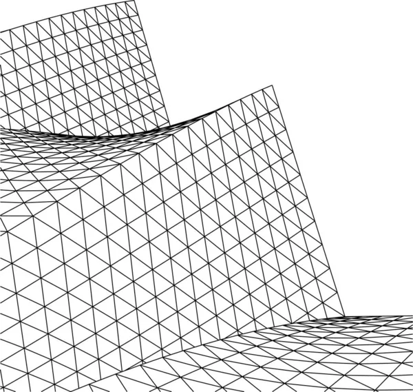 Abstrakta Teckningslinjer Arkitektonisk Konst Koncept Minimala Geometriska Former — Stock vektor