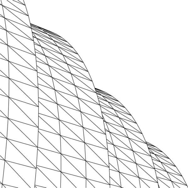 Abstrakcyjne Linie Rysunku Koncepcji Sztuki Architektonicznej Minimalne Kształty Geometryczne — Wektor stockowy