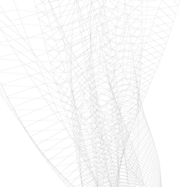 Abstracte Tekenlijnen Architectonisch Kunstconcept Minimale Geometrische Vormen — Stockvector