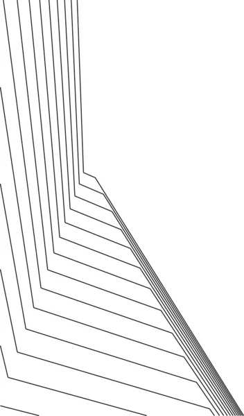 建築芸術の概念における抽象的な線や最小限の幾何学的形状 — ストックベクタ