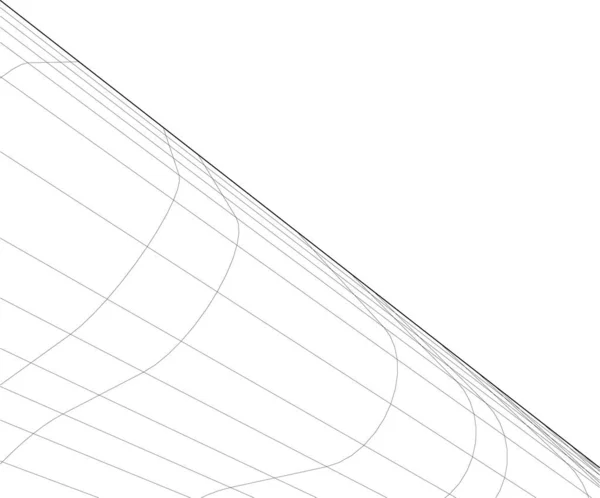 Formas Geométricas Mínimas Linhas Arquitetônicas — Vetor de Stock