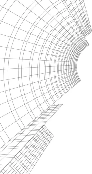 Abstrakte Zeichnungslinien Architektonischen Kunstkonzept Minimale Geometrische Formen — Stockvektor