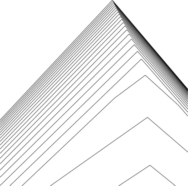 Linhas Abstratas Desenho Conceito Arte Arquitetônica Formas Geométricas Mínimas — Vetor de Stock