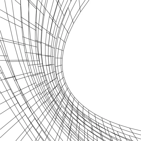 Líneas Abstractas Dibujo Concepto Arte Arquitectónico Formas Geométricas Mínimas — Archivo Imágenes Vectoriales