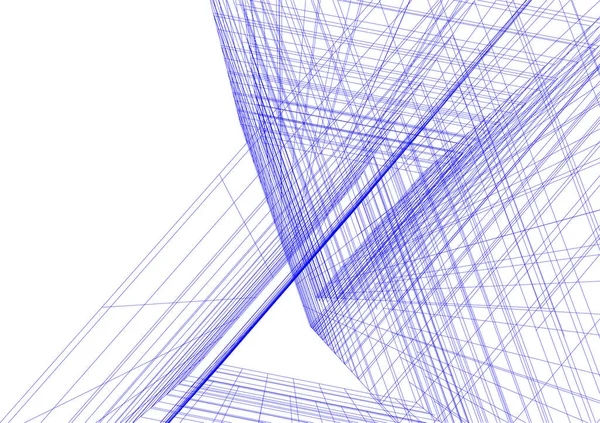 Абстрактные Чертежи Архитектурном Искусстве Минимальные Геометрические Формы — стоковый вектор