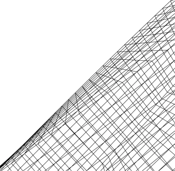 Abstracte Tekenlijnen Architectonisch Kunstconcept Minimale Geometrische Vormen — Stockvector