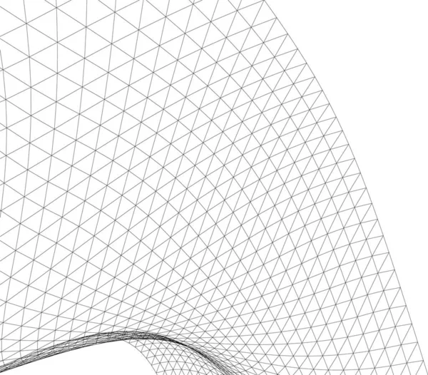 Linhas Abstratas Desenho Conceito Arte Arquitetônica Formas Geométricas Mínimas —  Vetores de Stock