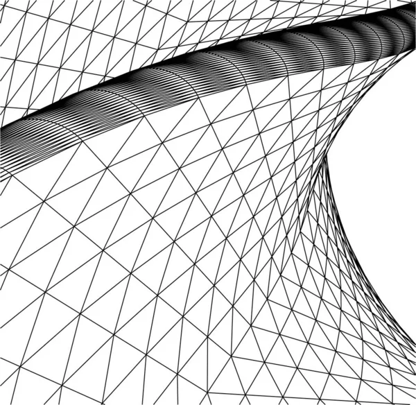 Abstrakcyjne Linie Rysunku Koncepcji Sztuki Architektonicznej Minimalne Kształty Geometryczne — Wektor stockowy