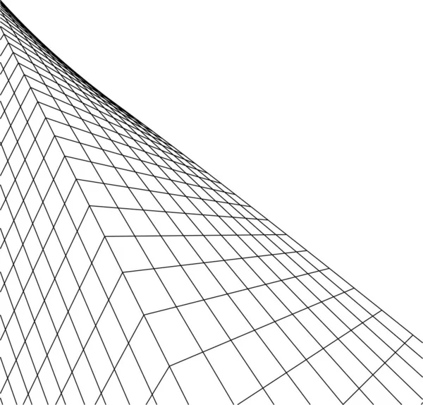 Líneas Abstractas Dibujo Concepto Arte Arquitectónico Formas Geométricas Mínimas — Archivo Imágenes Vectoriales