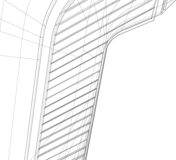 Linhas Abstratas Desenho Conceito Arte Arquitetônica Formas Geométricas Mínimas — Vetor de Stock