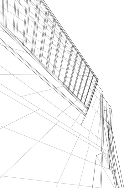 Minimale Geometrische Vormen Architectonische Lijnen — Stockvector