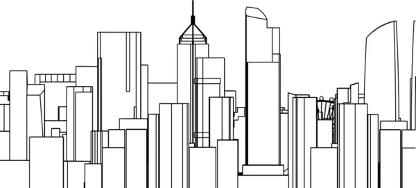 建築芸術の概念における抽象的な線や最小限の幾何学的形状 — ストックベクタ