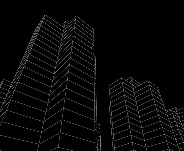 абстрактные чертежи в архитектурном искусстве, минимальные геометрические формы.