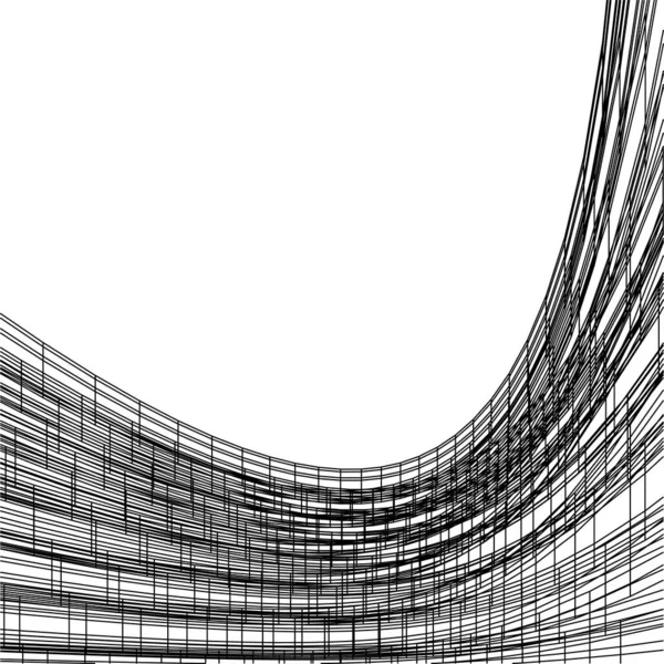 Lignes Dessin Abstraites Dans Concept Art Architectural Formes Géométriques Minimales — Image vectorielle