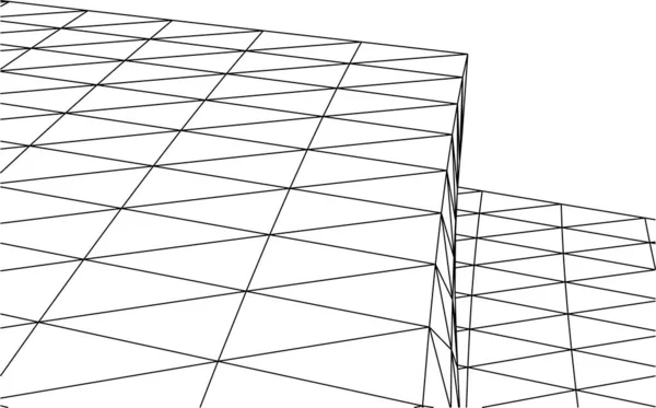 Formas Geométricas Mínimas Linhas Arquitetônicas — Vetor de Stock