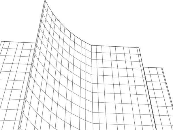 Linhas Abstratas Desenho Conceito Arte Arquitetônica Formas Geométricas Mínimas — Vetor de Stock