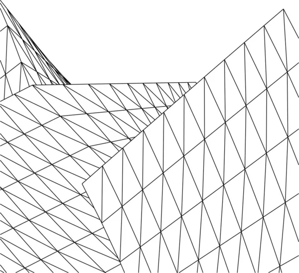 Linhas Abstratas Desenho Conceito Arte Arquitetônica Formas Geométricas Mínimas — Vetor de Stock