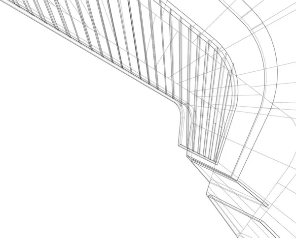 Linhas Abstratas Desenho Conceito Arte Arquitetônica Formas Geométricas Mínimas —  Vetores de Stock