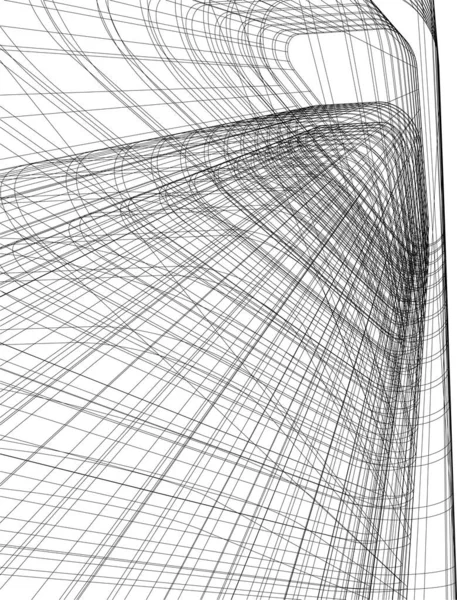 Abstracte Tekenlijnen Architectonisch Kunstconcept Minimale Geometrische Vormen — Stockvector