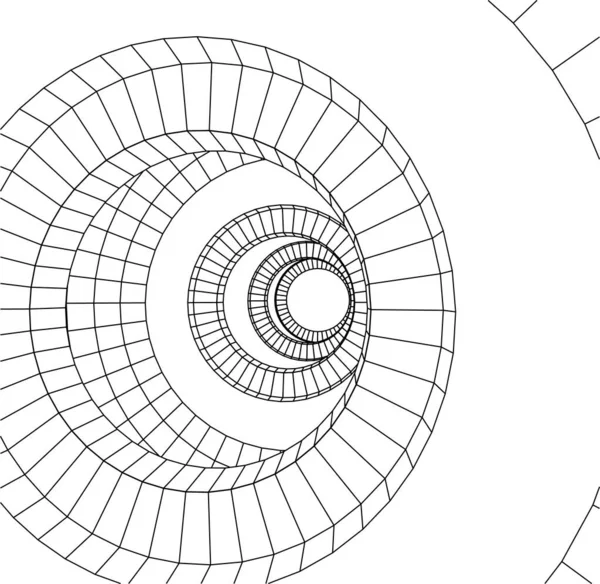 建筑艺术概念中的抽象绘图线 最小几何形状 — 图库矢量图片