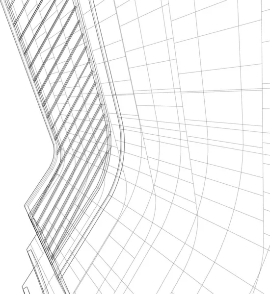 Abstrakcyjne Linie Rysunku Koncepcji Sztuki Architektonicznej Minimalne Kształty Geometryczne — Wektor stockowy