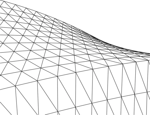 Linhas Abstratas Desenho Conceito Arte Arquitetônica Formas Geométricas Mínimas — Vetor de Stock