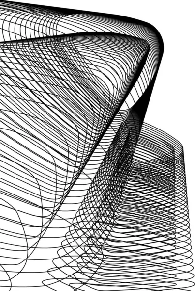 Líneas Abstractas Dibujo Concepto Arte Arquitectónico Formas Geométricas Mínimas — Archivo Imágenes Vectoriales