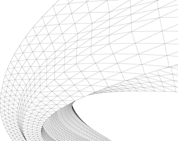 Abstrakcyjne Linie Rysunku Koncepcji Sztuki Architektonicznej Minimalne Kształty Geometryczne — Wektor stockowy