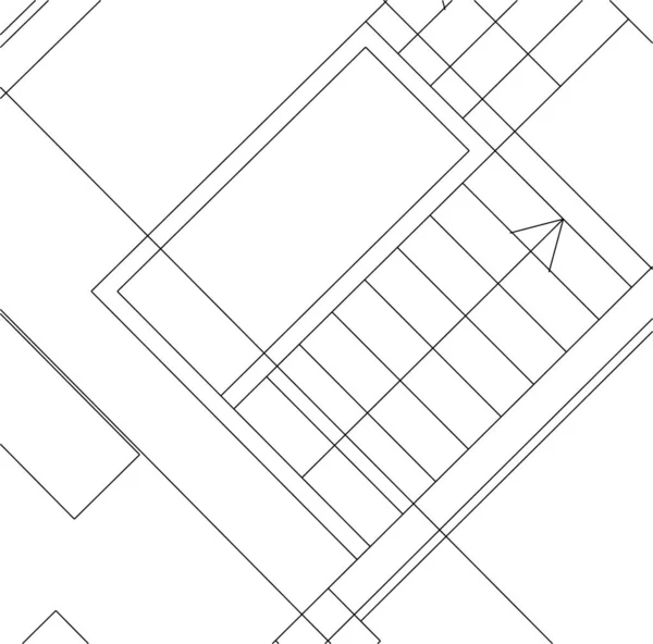 Minimální Geometrické Tvary Architektonické Linie — Stockový vektor